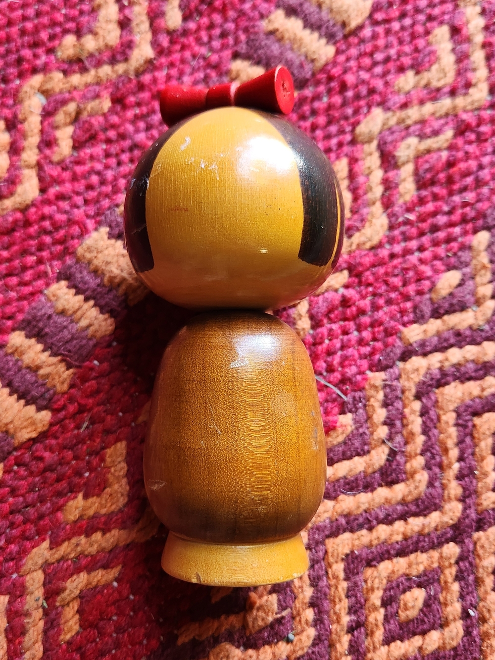 Vintage Kokeshi Doll with Red Bow - Picture 6 of 8